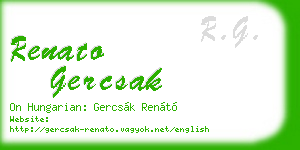 renato gercsak business card