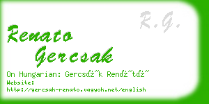 renato gercsak business card